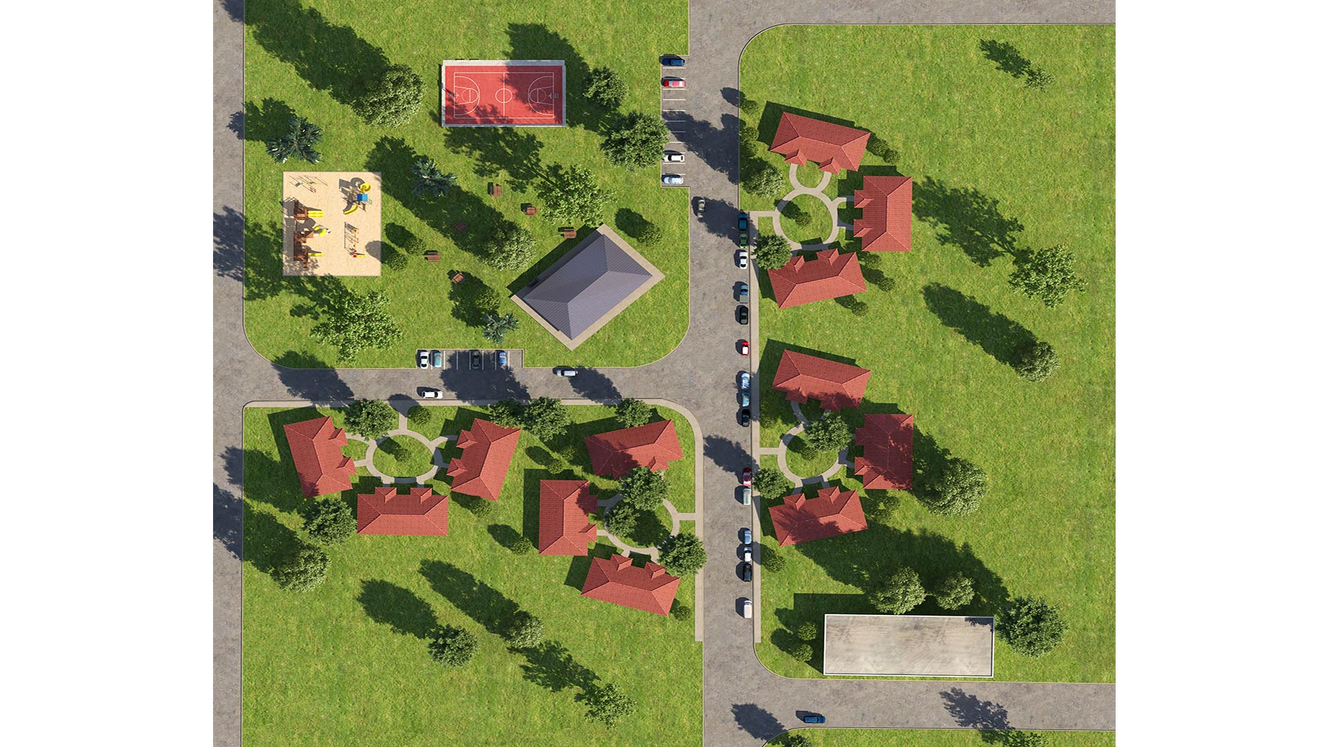 3D Render Site Plan apartment units
