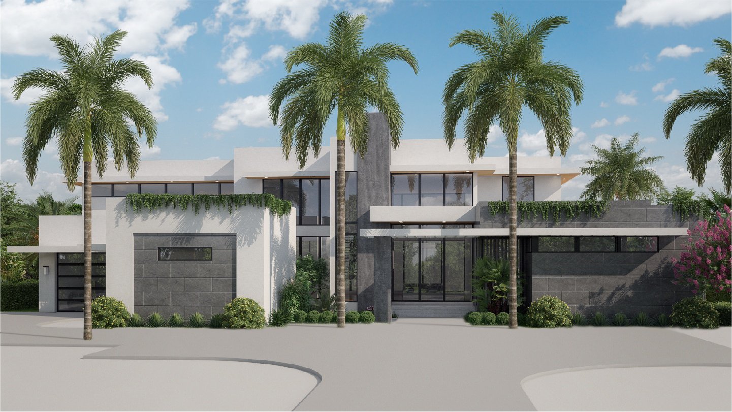 Modern home 3d rendering - Final 3D rendering