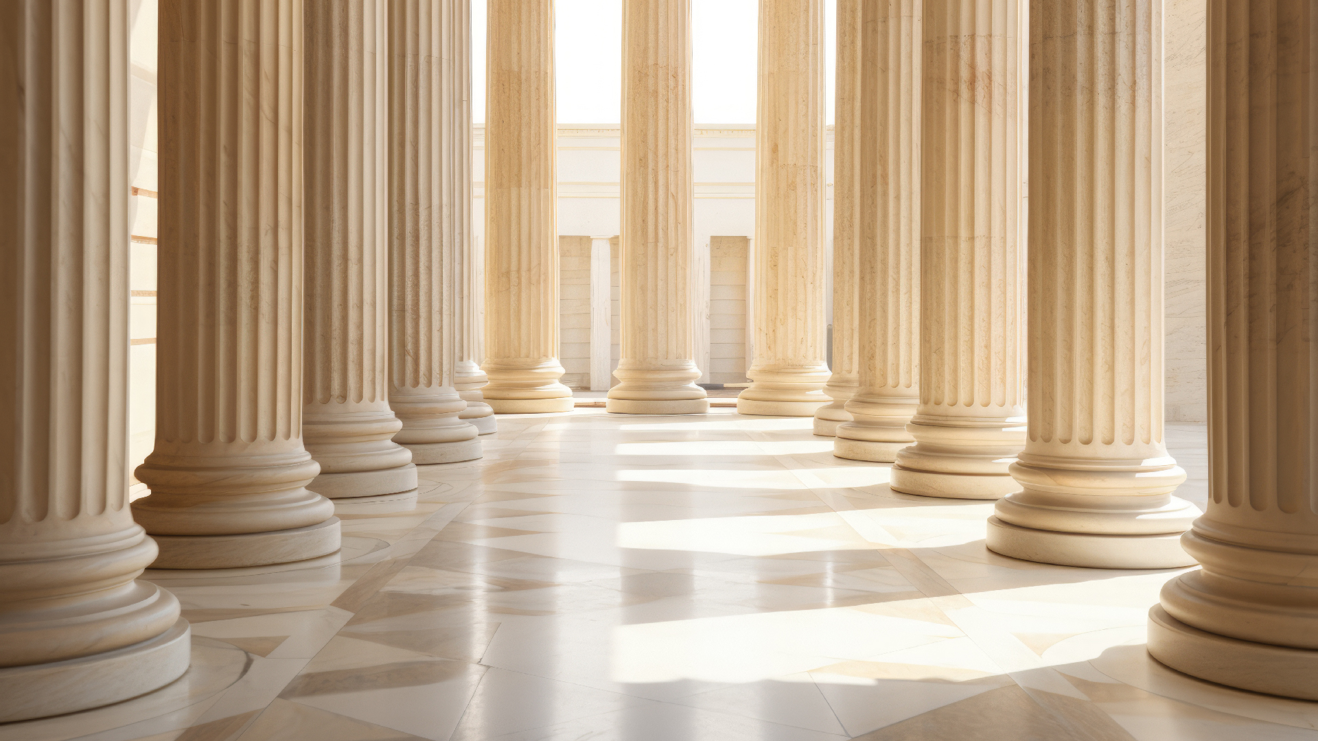 Columns representing the Roman Architecture
