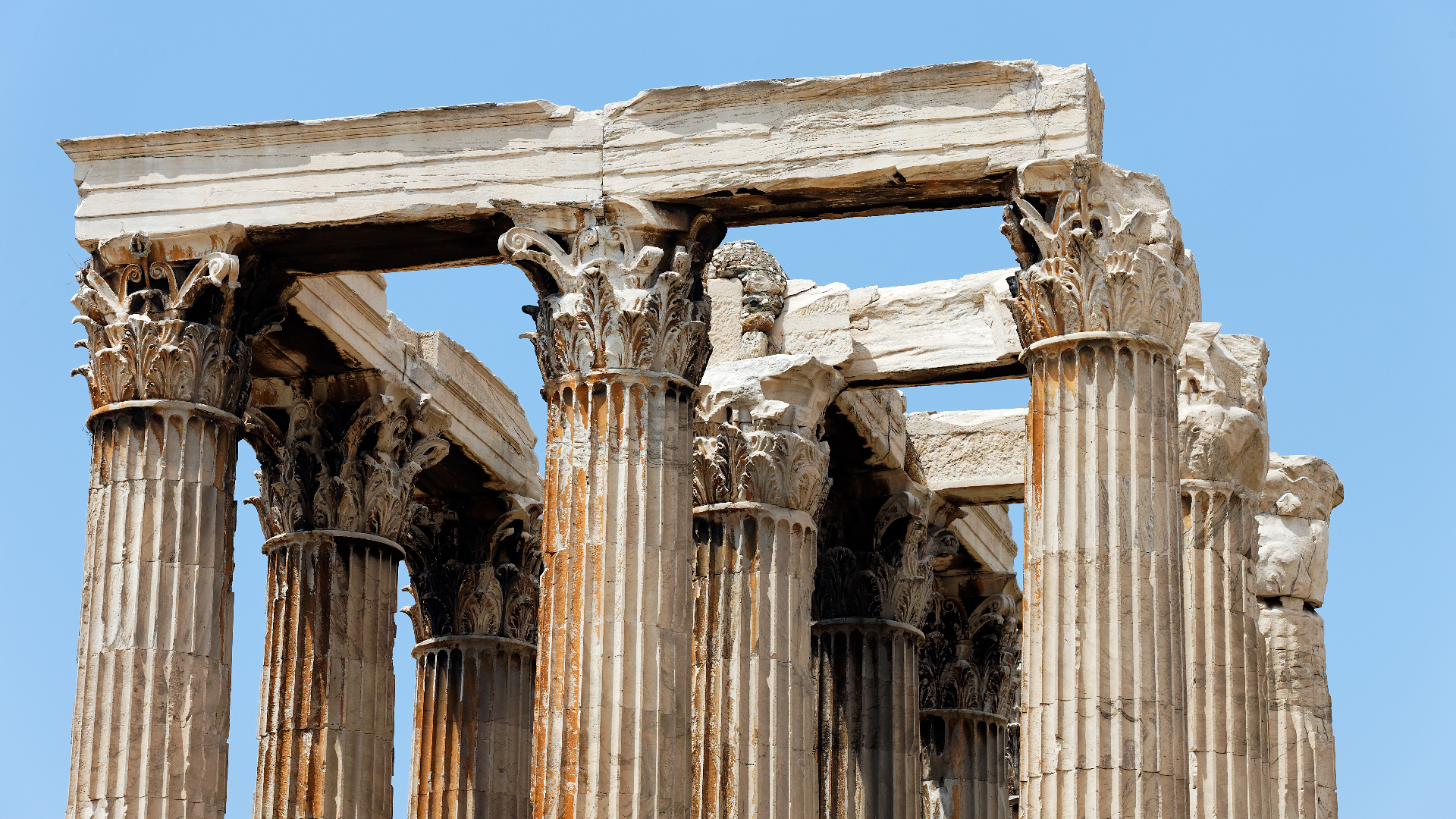 Ancient columns representing Roman Architecture