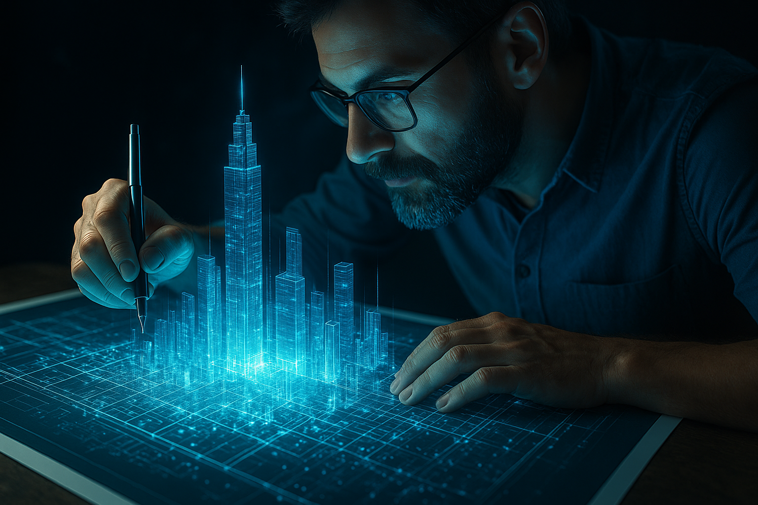 Architect using AI technology for his designs