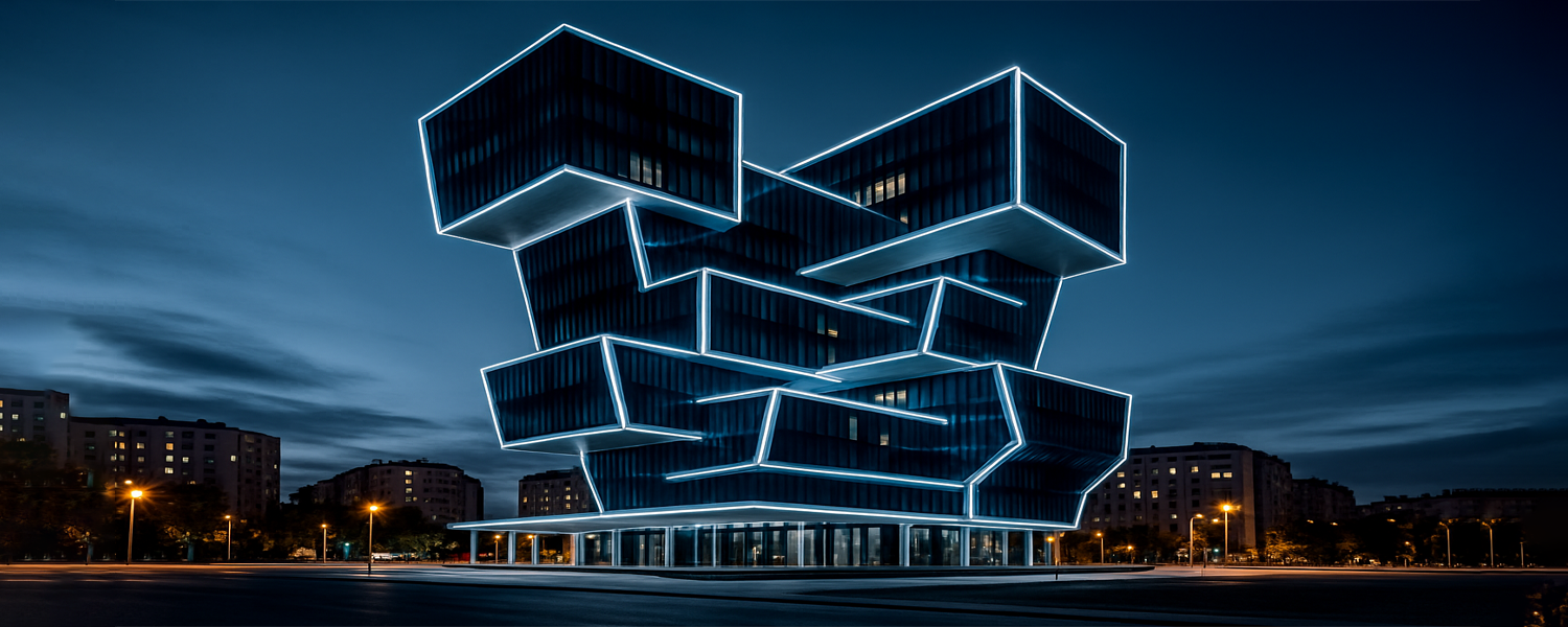 futuristic building built with modular construction