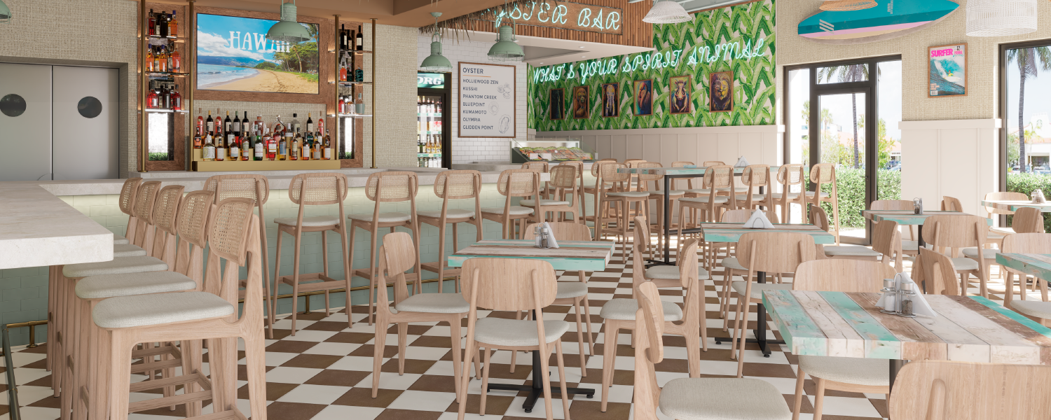 Restaurant Interior 3D Rendering