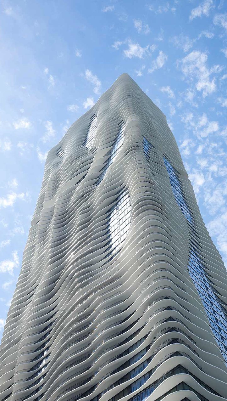 Aqua Tower Architecture in Chicago