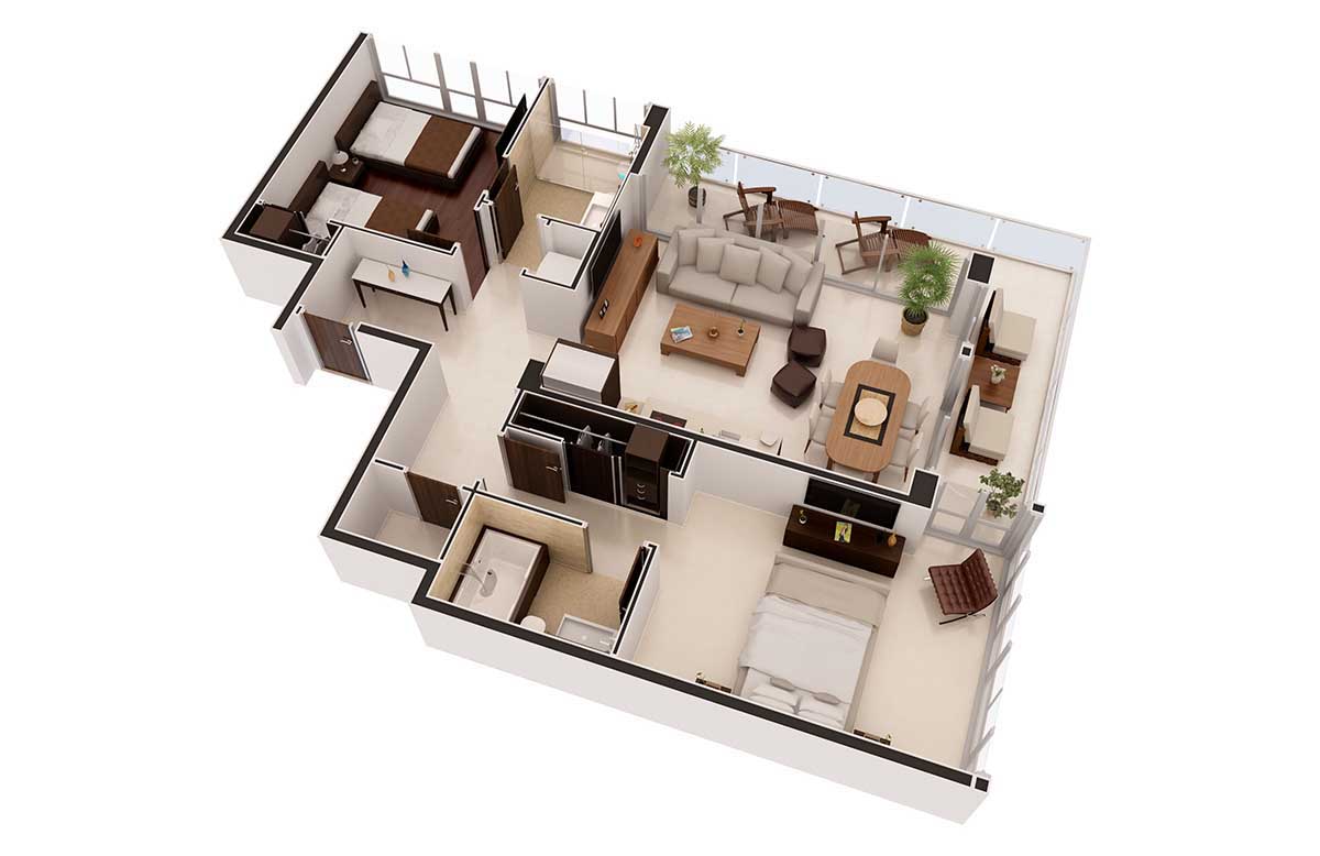1.2 lugar – 3D Floor plan axonometric 03