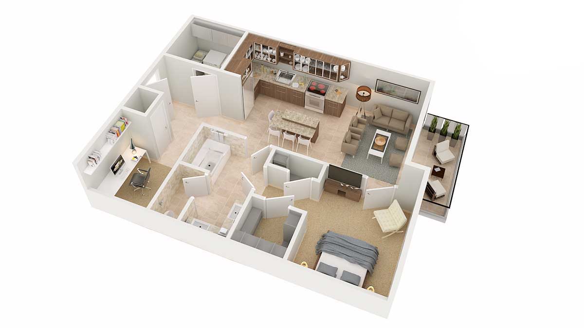 1.3 lugar 3D Floor plan axonometric 04