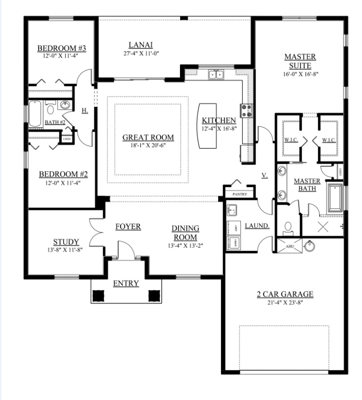 2D B&W Floor plan