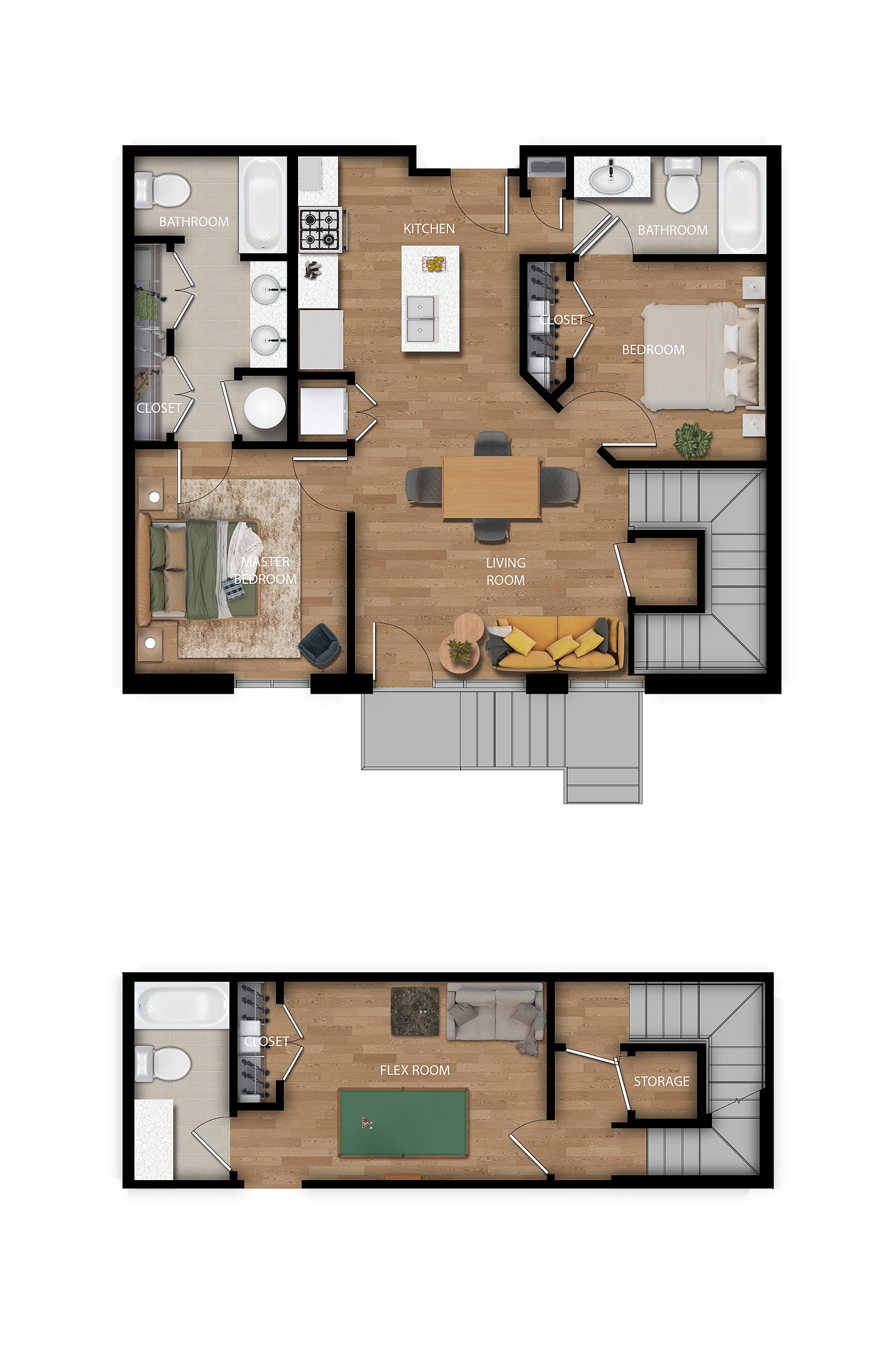2D Color Floor plan 5