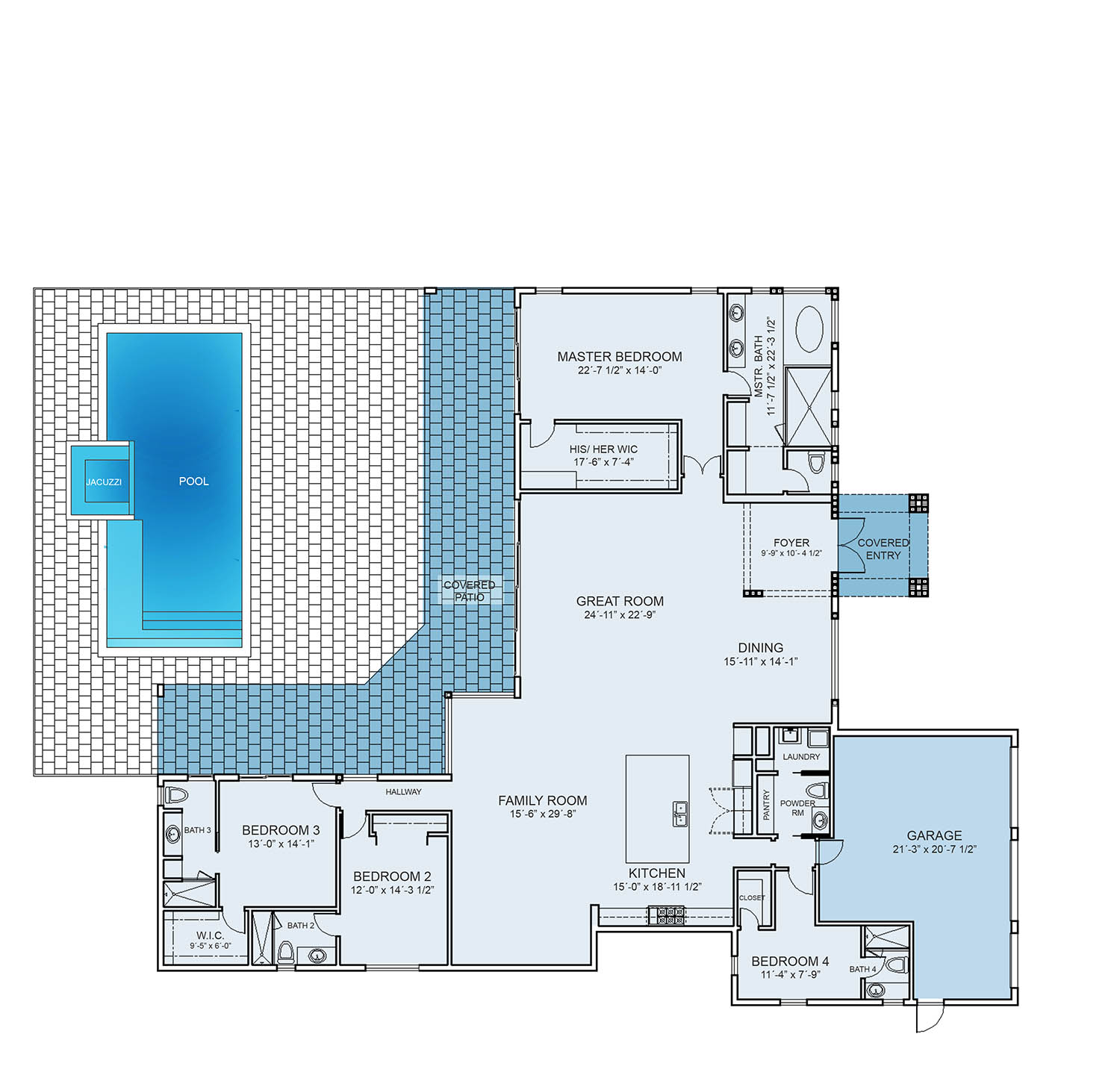 2D WaterColor Floor plan 02