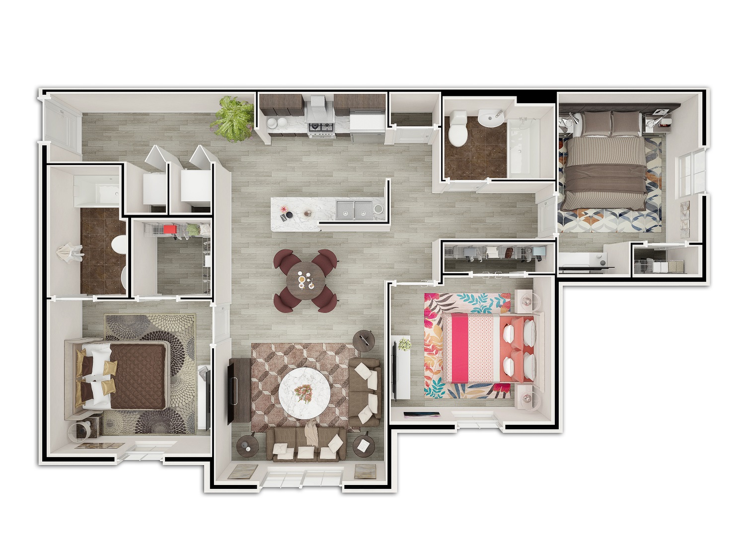 3D Floor plan top view 05