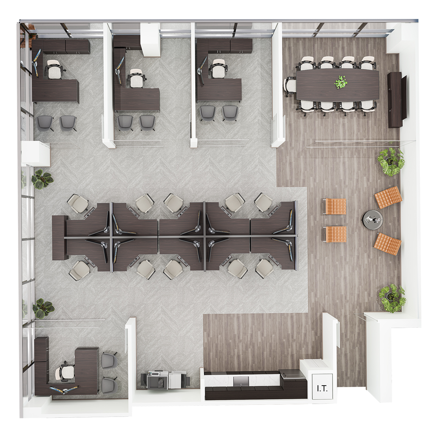 3D Floor plan top view 113