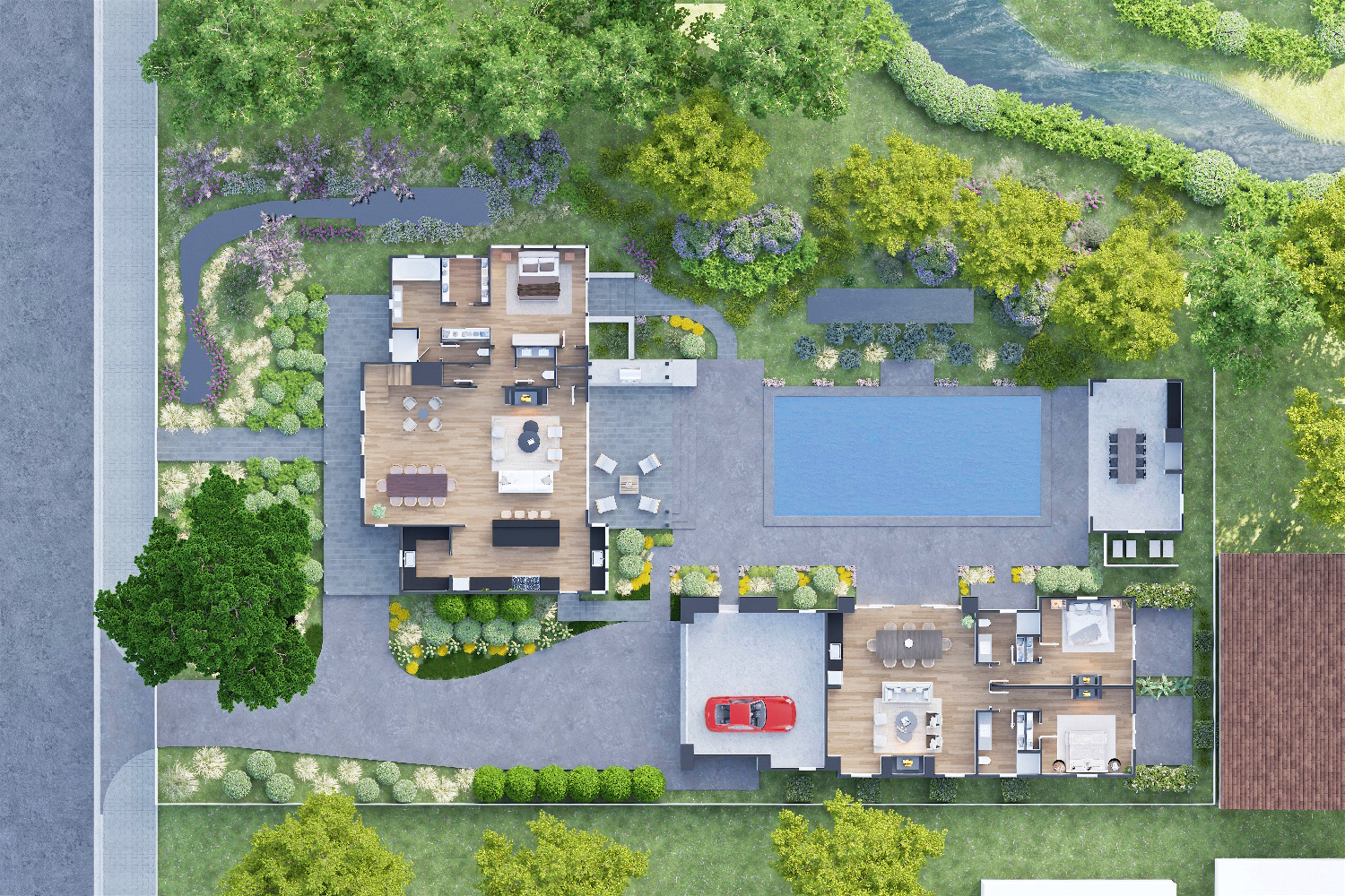 3D Floor plan top view 26-1