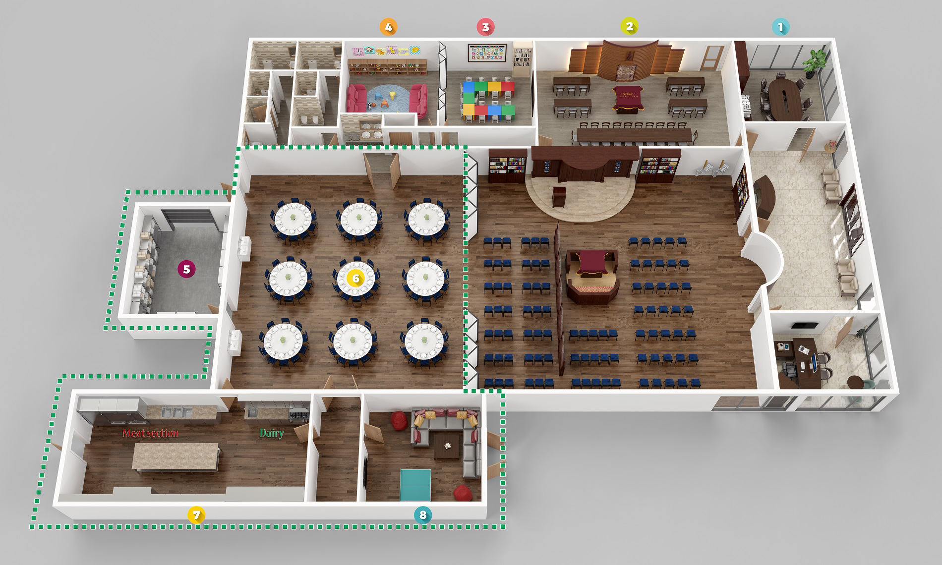 1.6 lugar – 3D Floor plan axonometric view19 2D & 3D Floor Plan Services