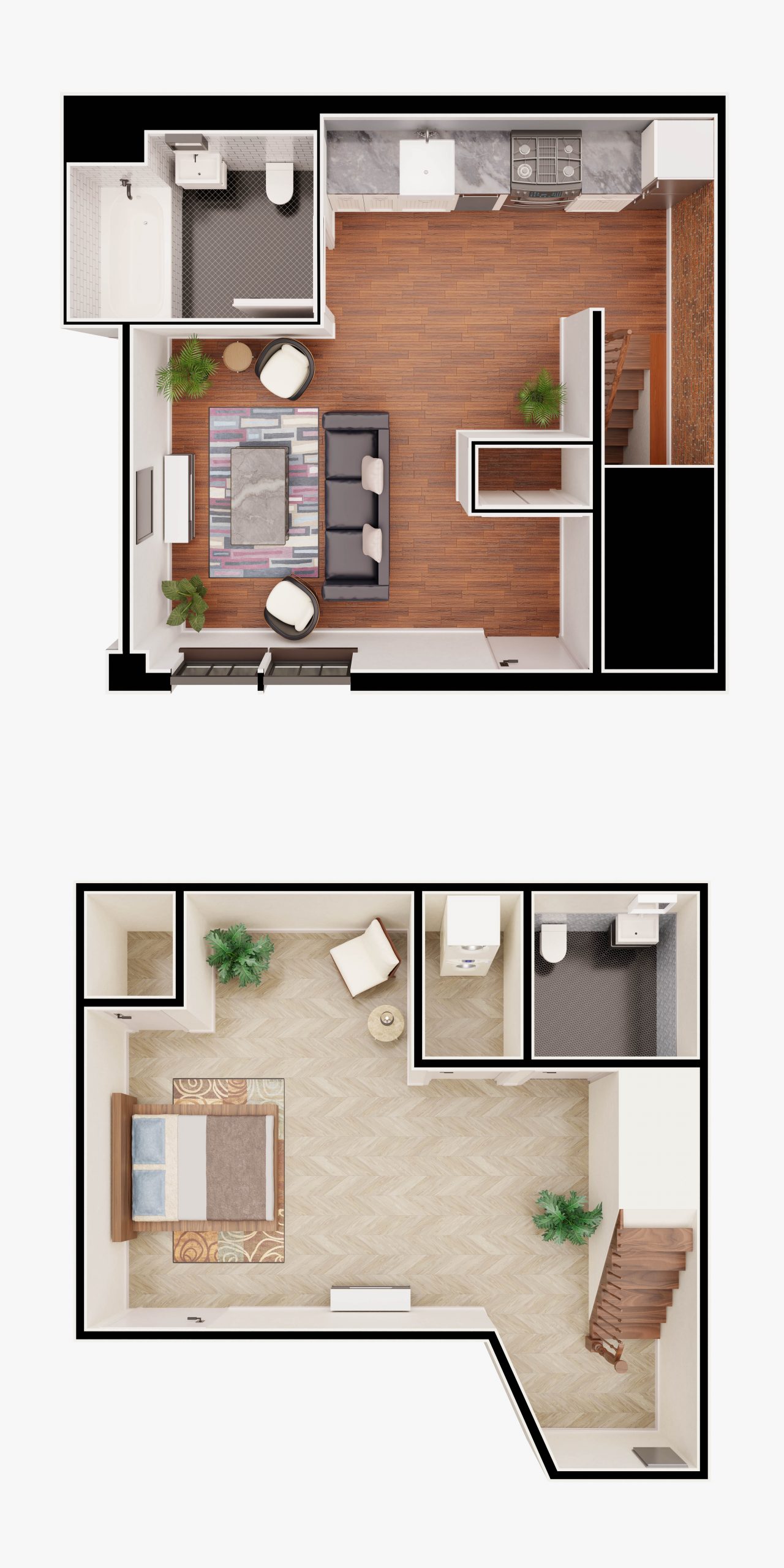 3D Floor plan top view 109 2D & 3D Floor Plan Services