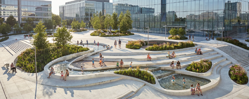 What is Urban Design? Reference image of urban design of a city square